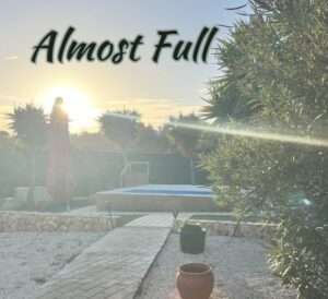 sunset view over a pool in the algarve, portugal